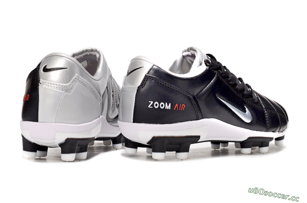 Men's Nike Air Zoom Total 90 III FG Firm Ground Low-Tops Football Boots - Black/Silver/Red 7