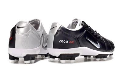 Men's Nike Air Zoom Total 90 III FG Firm Ground Low-Tops Football Boots - Black/Silver/Red