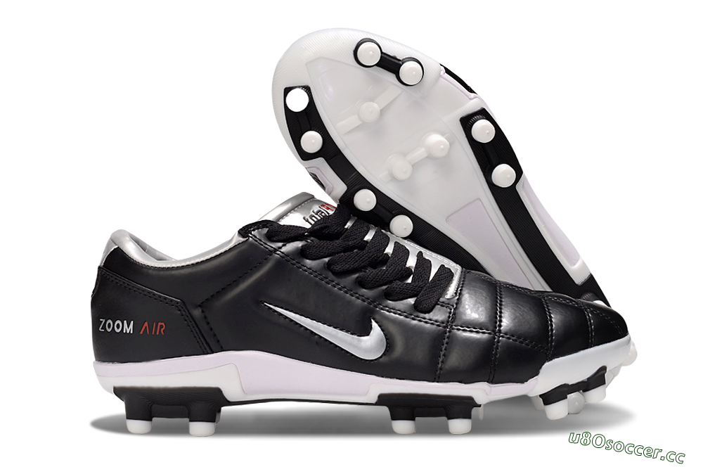 Men's Nike Air Zoom Total 90 III FG Firm Ground Low-Tops Football Boots - Black/Silver/Red 2