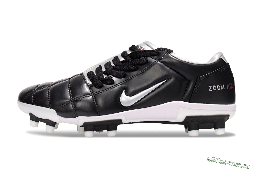 Men's Nike Air Zoom Total 90 III FG Firm Ground Low-Tops Football Boots - Black/Silver/Red 0