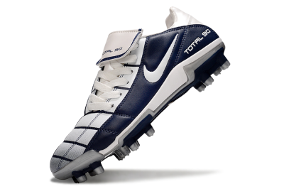Men's Nike Total 90 III FG Firm Ground Low-Tops Football Boots - White/Blue/Grey