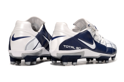 Men's Nike Total 90 III FG Firm Ground Low-Tops Football Boots - White/Blue/Grey