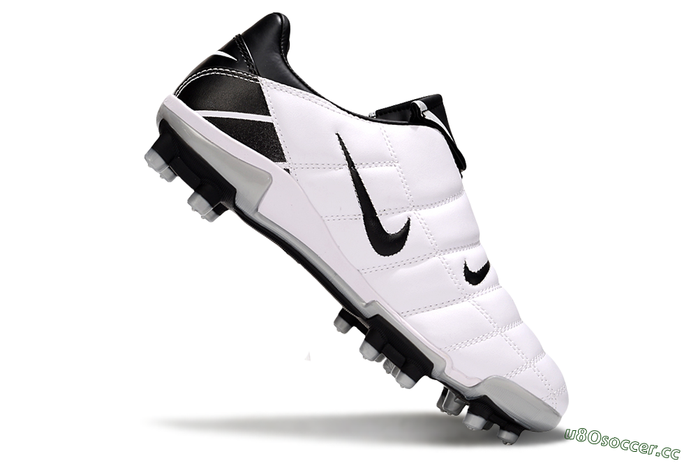 Men's Nike Total 90 III FG Firm Ground Low-Tops Football Boots - Black/White/Grey 5