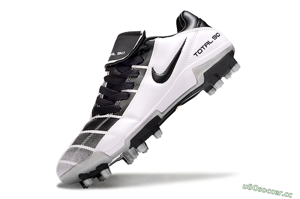 Men's Nike Total 90 III FG Firm Ground Low-Tops Football Boots - Black/White/Grey 6