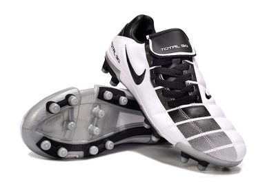 Men's Nike Total 90 III FG Firm Ground Low-Tops Football Boots - Black/White/Grey