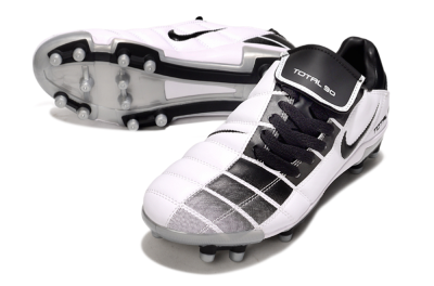 Men's Nike Total 90 III FG Firm Ground Low-Tops Football Boots - Black/White/Grey