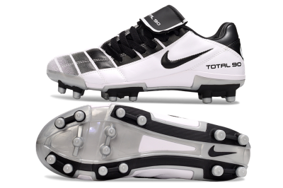 Men's Nike Total 90 III FG Firm Ground Low-Tops Football Boots - Black/White/Grey