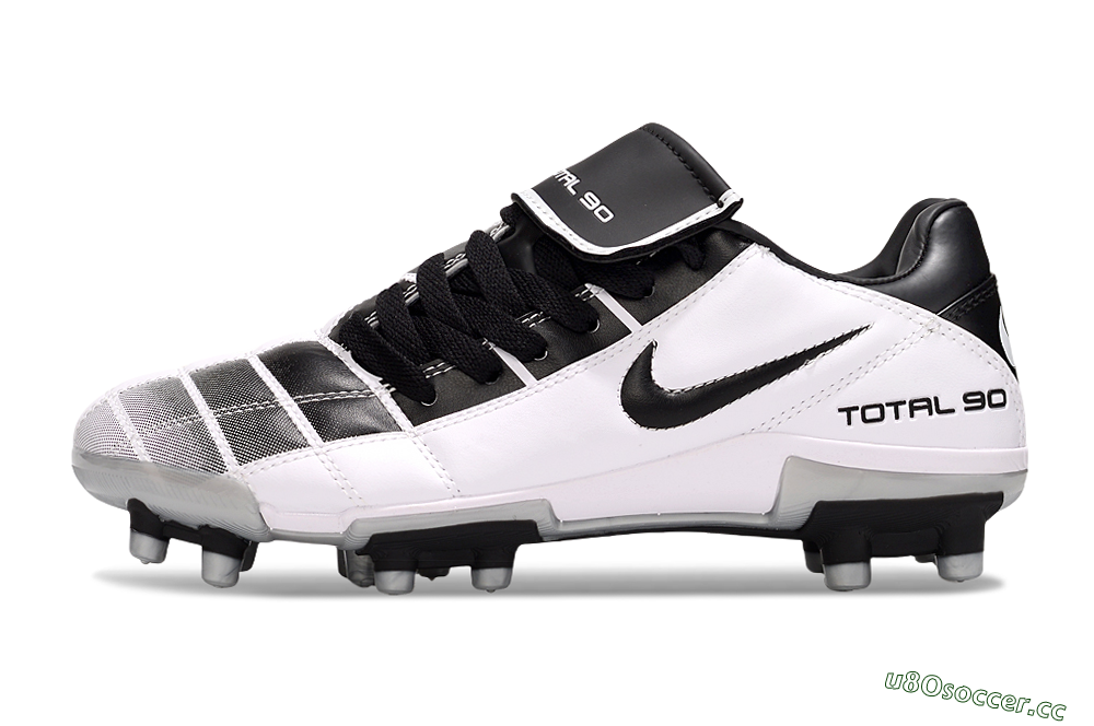 Men's Nike Total 90 III FG Firm Ground Low-Tops Football Boots - Black/White/Grey 0