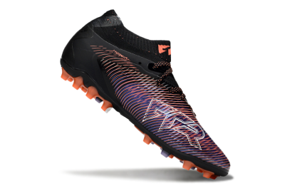 Men's Puma Future 8 Ultimate FG Firm Ground Low-Tops Football Boots - Black/Purple/Orange