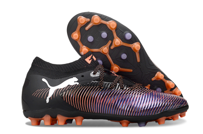 Men's Puma Future 8 Ultimate FG Firm Ground Low-Tops Football Boots - Black/Purple/Orange