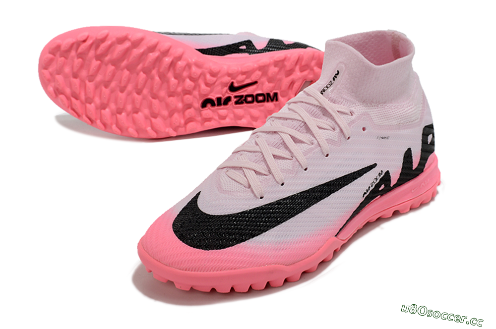 Unisex Nike Air Zoom Mercurial Superfly 9 Elite TF Artificial Turf High-Tops Football Shoes - Pink/Black 3