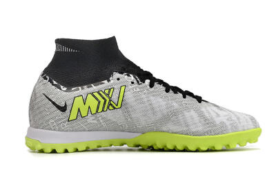 Unisex Nike Air Zoom Mercurial Superfly 9 Elite TF Artificial Turf High-Tops Football Shoes - Silver/Black/Yellow