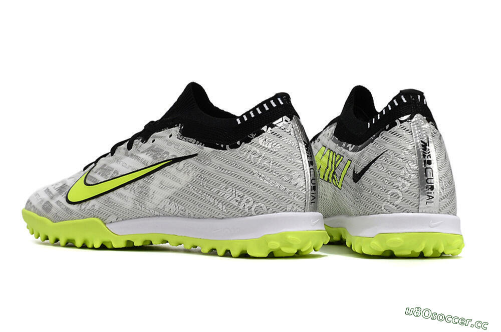 Unisex Nike Air Zoom Mercurial Vapor 15 Elite TF Artificial Turf Low-Tops Football Shoes - Silver/Yellow/Black 4