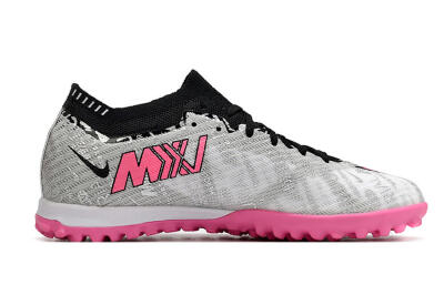 Unisex Nike Air Zoom Mercurial Vapor 15 Elite TF Artificial Turf Low-Tops Football Shoes - Silver/Pink/Black