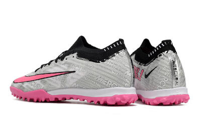 Unisex Nike Air Zoom Mercurial Vapor 15 Elite TF Artificial Turf Low-Tops Football Shoes - Silver/Pink/Black