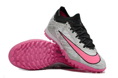 Unisex Nike Air Zoom Mercurial Vapor 15 Elite TF Artificial Turf Low-Tops Football Shoes - Silver/Pink/Black