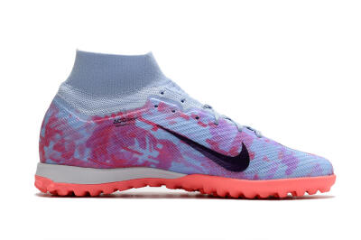 Unisex Nike Air Zoom Mercurial Superfly 9 Elite TF Artificial Turf High-Tops Football Shoes - Jade/Purple/Red