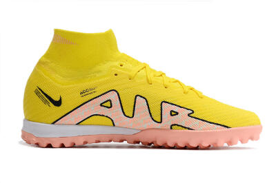 Unisex Nike Air Zoom Mercurial Superfly 9 Elite TF Artificial Turf High-Tops Football Shoes - Yellow/Pink/Black
