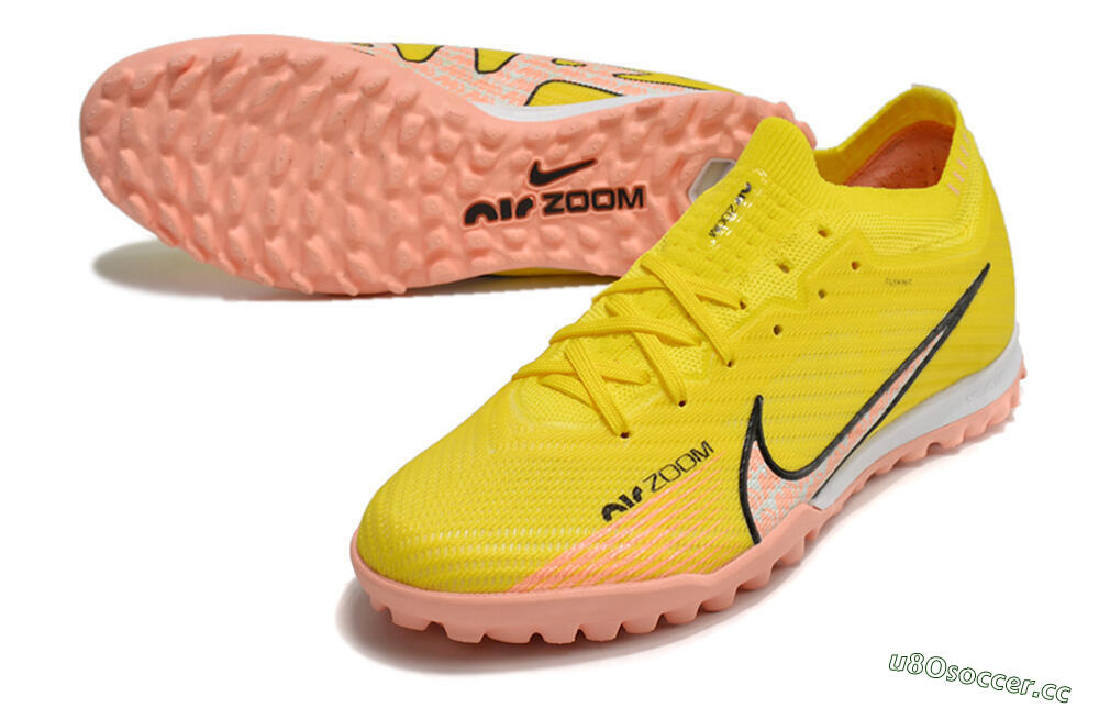 Unisex Nike Air Zoom Mercurial Vapor 15 Elite TF Artificial Turf Low-Tops Football Shoes - Yellow/Pink/Black 3