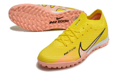 Unisex Nike Air Zoom Mercurial Vapor 15 Elite TF Artificial Turf Low-Tops Football Shoes - Yellow/Pink/Black