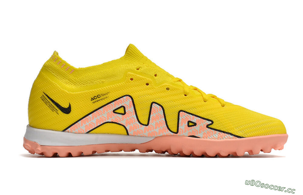 Unisex Nike Air Zoom Mercurial Vapor 15 Elite TF Artificial Turf Low-Tops Football Shoes - Yellow/Pink/Black 4