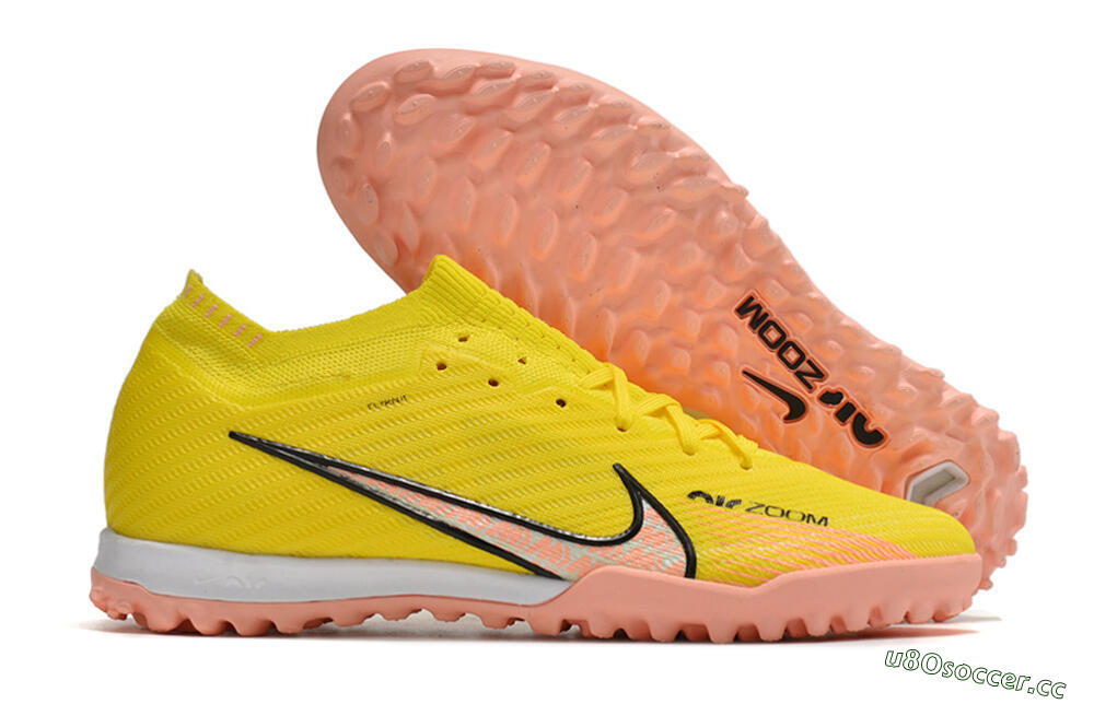 Unisex Nike Air Zoom Mercurial Vapor 15 Elite TF Artificial Turf Low-Tops Football Shoes - Yellow/Pink/Black 2