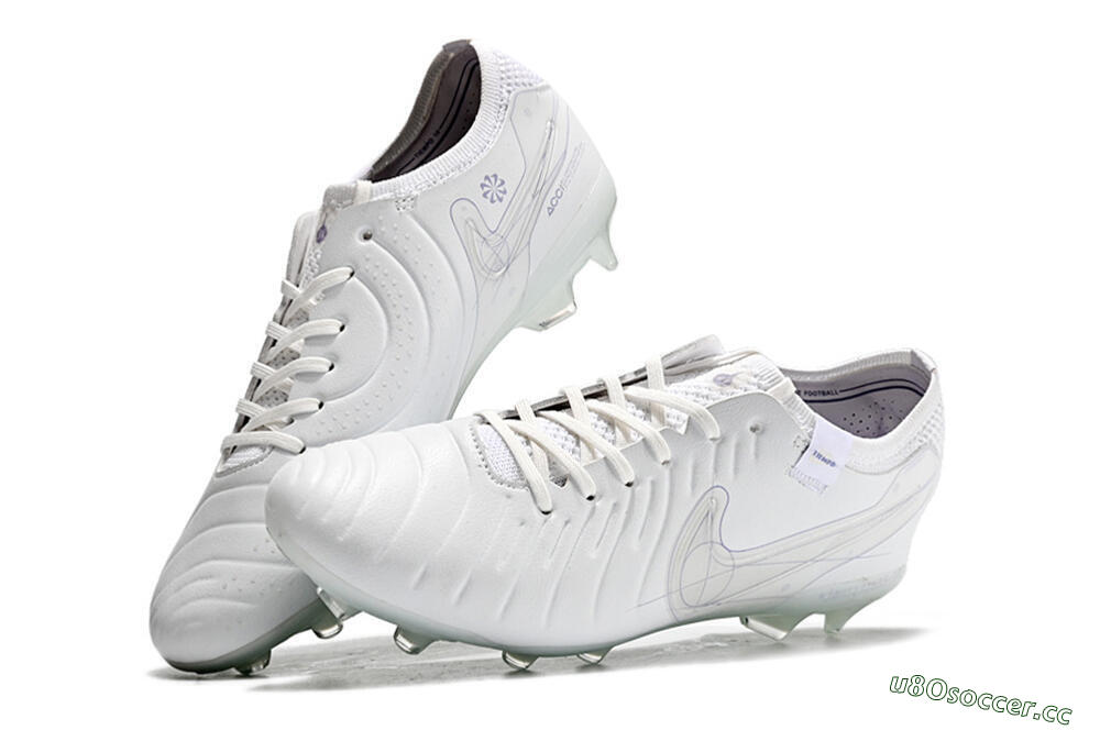 Men's Nike Tiempo Legend 9 Elite FG Firm Ground Low-Tops Football Boots - Beige/Purple 6