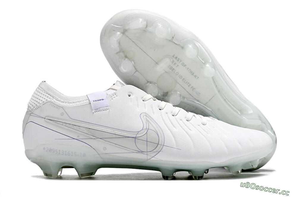 Men's Nike Tiempo Legend 9 Elite FG Firm Ground Low-Tops Football Boots - Beige/Purple 2