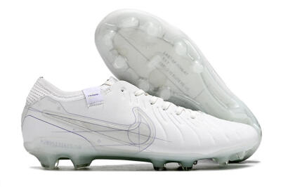 Men's Nike Tiempo Legend 9 Elite FG Firm Ground Low-Tops Football Boots - Beige/Purple