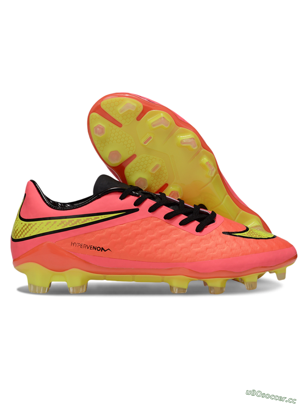 Men's Nike Hypervenom Phantom FG Firm Ground Low-Tops Football Boots - Red/Yellow/Black 2