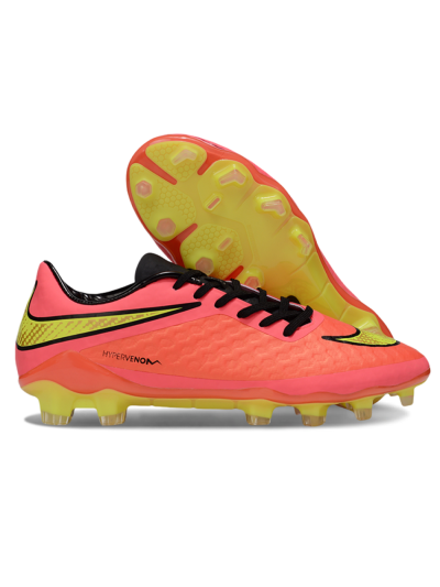 Men's Nike Hypervenom Phantom FG Firm Ground Low-Tops Football Boots - Red/Yellow/Black