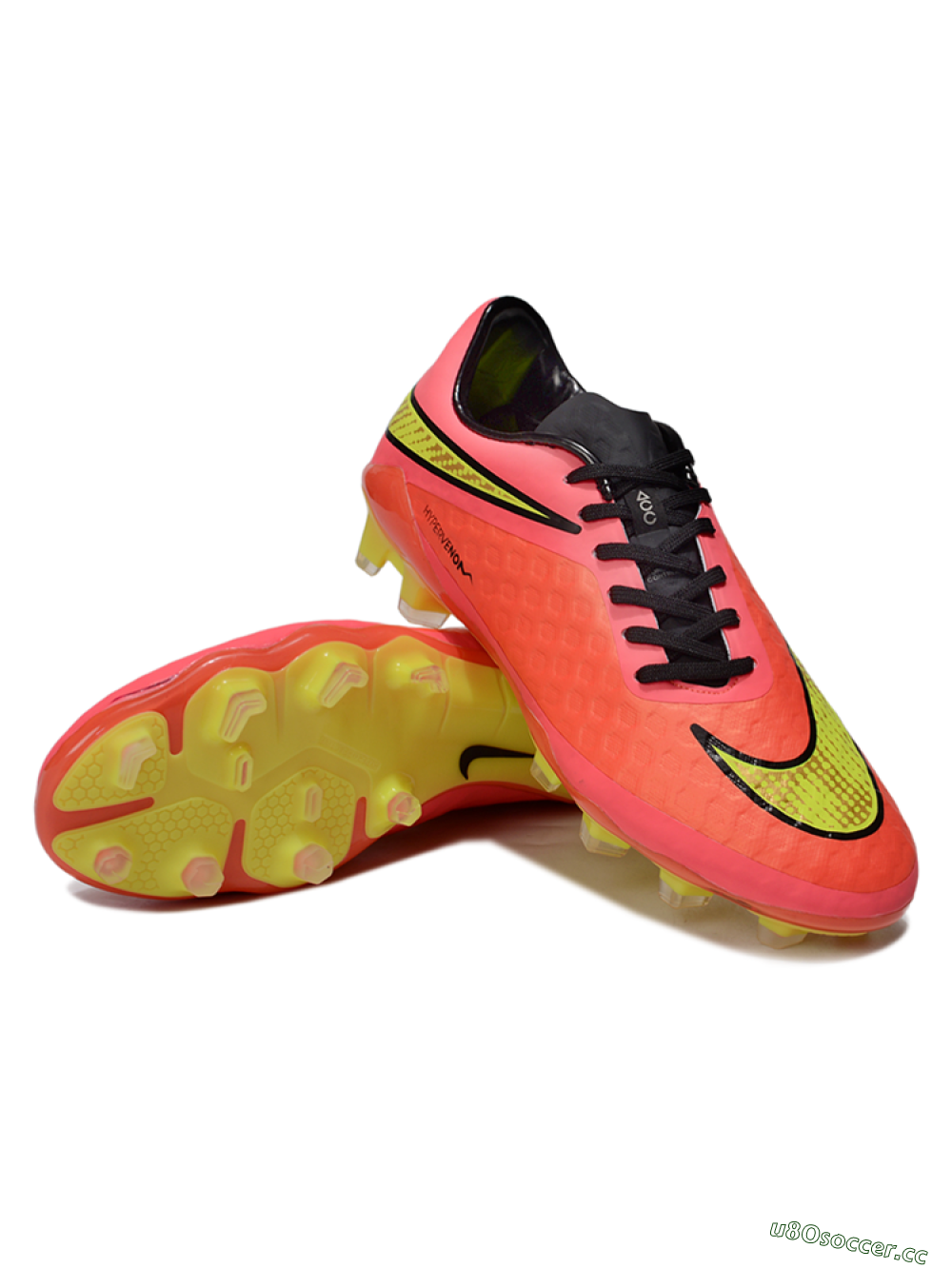 Men's Nike Hypervenom Phantom FG Firm Ground Low-Tops Football Boots - Red/Yellow/Black 3
