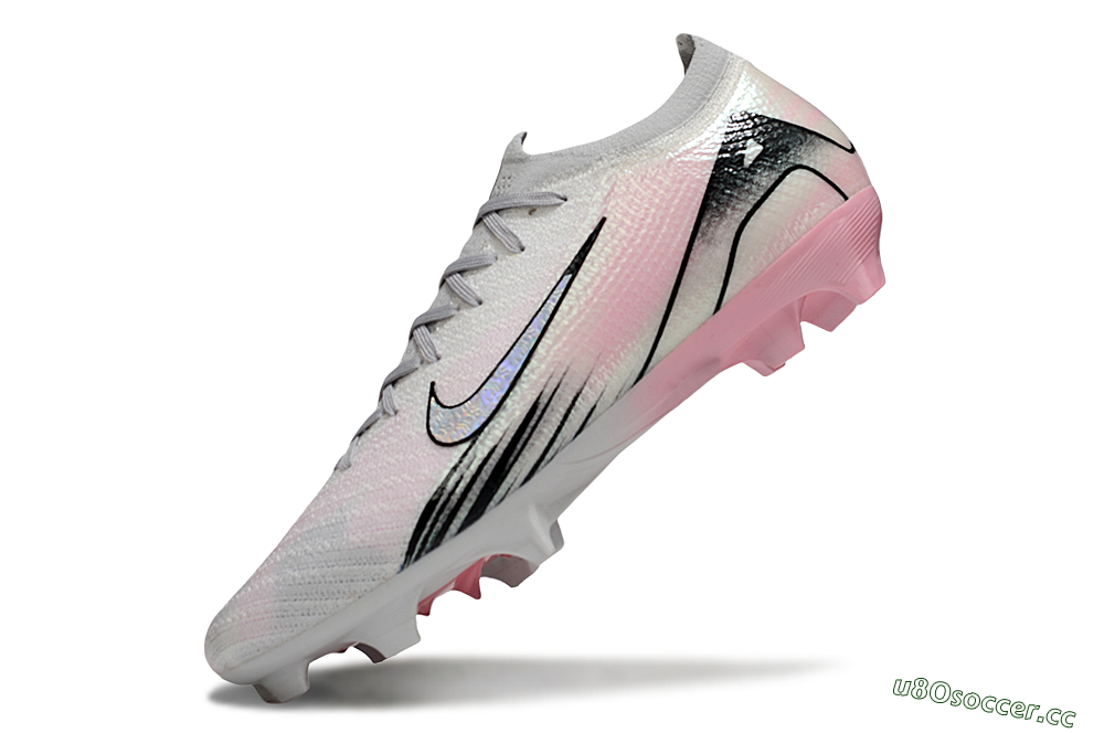 Unisex Nike Air Zoom Mercurial Vapor 16 Elite FG Firm Ground Low-Tops Football Boots - Pink/Silver/Black 6