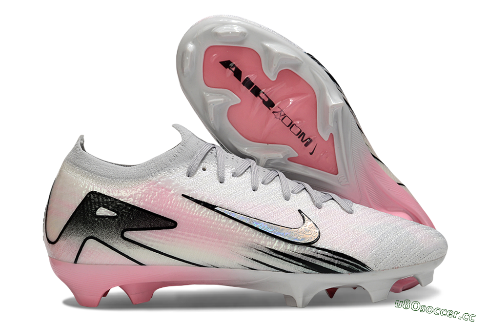 Unisex Nike Air Zoom Mercurial Vapor 16 Elite FG Firm Ground Low-Tops Football Boots - Pink/Silver/Black 2
