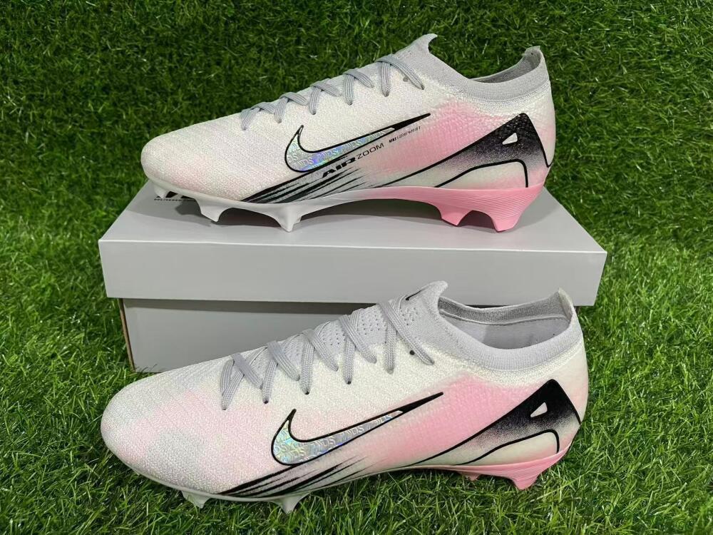 Unisex Nike Air Zoom Mercurial Vapor 16 Elite FG Firm Ground Low-Tops Football Boots - Pink/Silver/Black