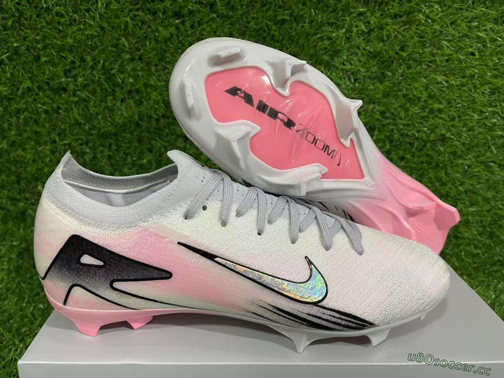 Unisex Nike Air Zoom Mercurial Vapor 16 Elite FG Firm Ground Low-Tops Football Boots - Pink/Silver/Black