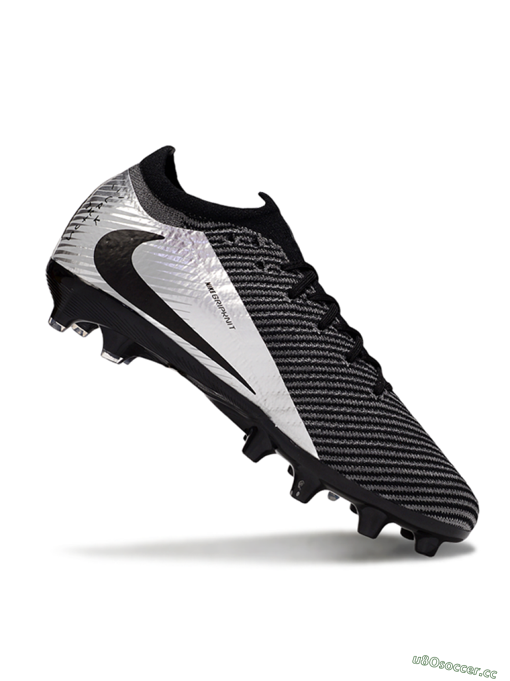 Men's Nike Air Zoom Mercurial Vapor 16 Elite AG Artificial Grass Low-Tops Football Boots - Black/Grey/Silver 4