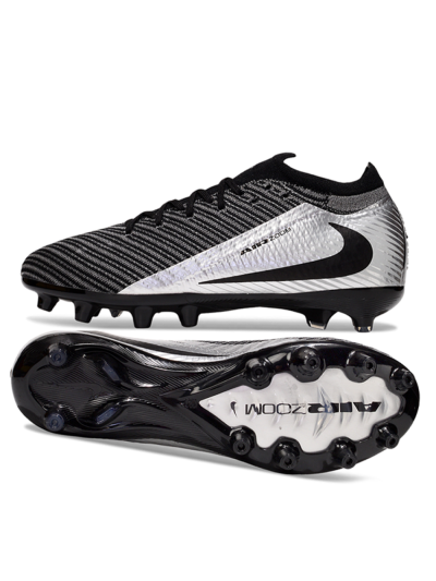 Men's Nike Air Zoom Mercurial Vapor 16 Elite AG Artificial Grass Low-Tops Football Boots - Black/Grey/Silver
