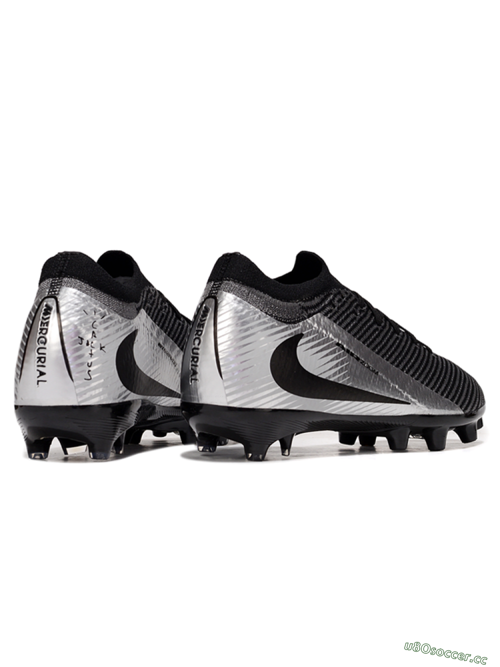 Men's Nike Air Zoom Mercurial Vapor 16 Elite AG Artificial Grass Low-Tops Football Boots - Black/Grey/Silver 6