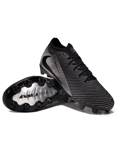 Men's Nike Air Zoom Mercurial Vapor 16 Elite AG Artificial Grass Low-Tops Football Boots - Black/Grey/Silver