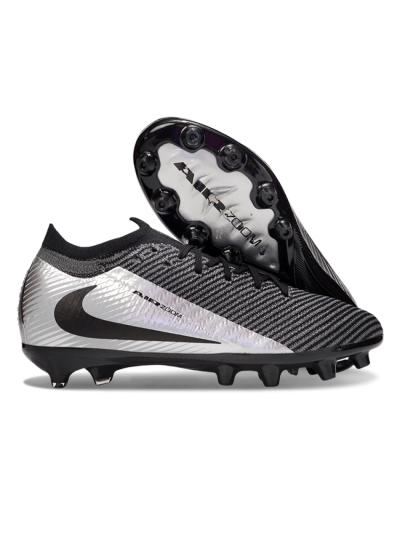 Men's Nike Air Zoom Mercurial Vapor 16 Elite AG Artificial Grass Low-Tops Football Boots - Black/Grey/Silver