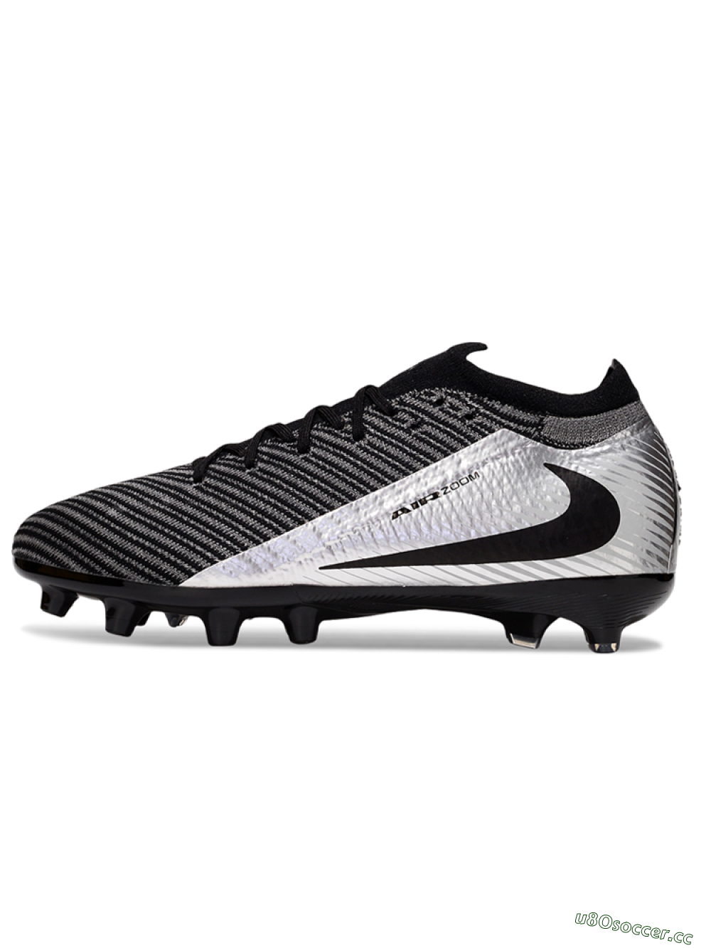Men's Nike Air Zoom Mercurial Vapor 16 Elite AG Artificial Grass Low-Tops Football Boots - Black/Grey/Silver 0