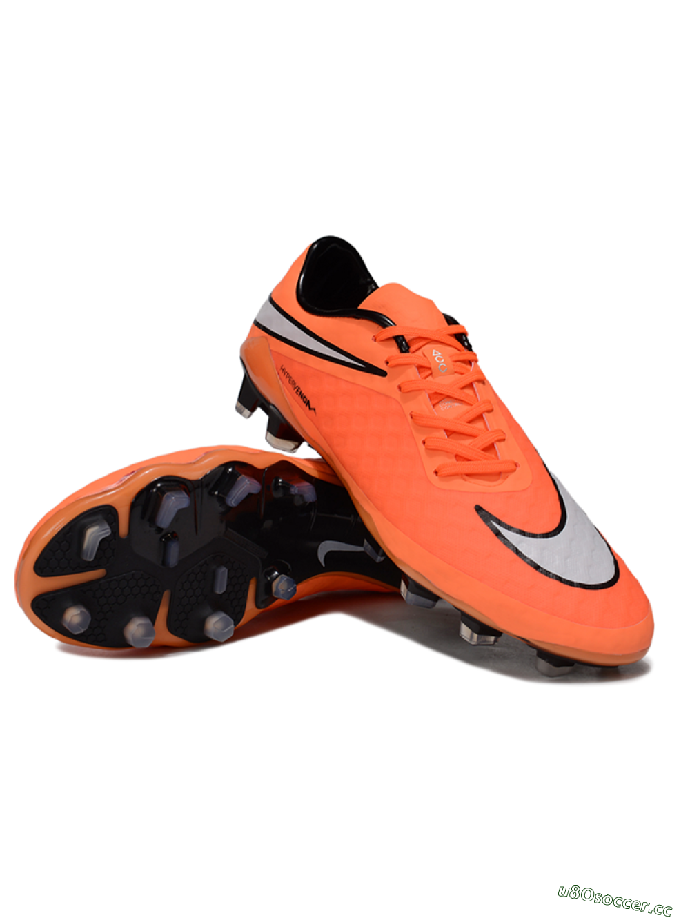 Men's Nike Hypervenom Phantom FG Firm Ground Low-Tops Football Boots - Red/White/Black 3