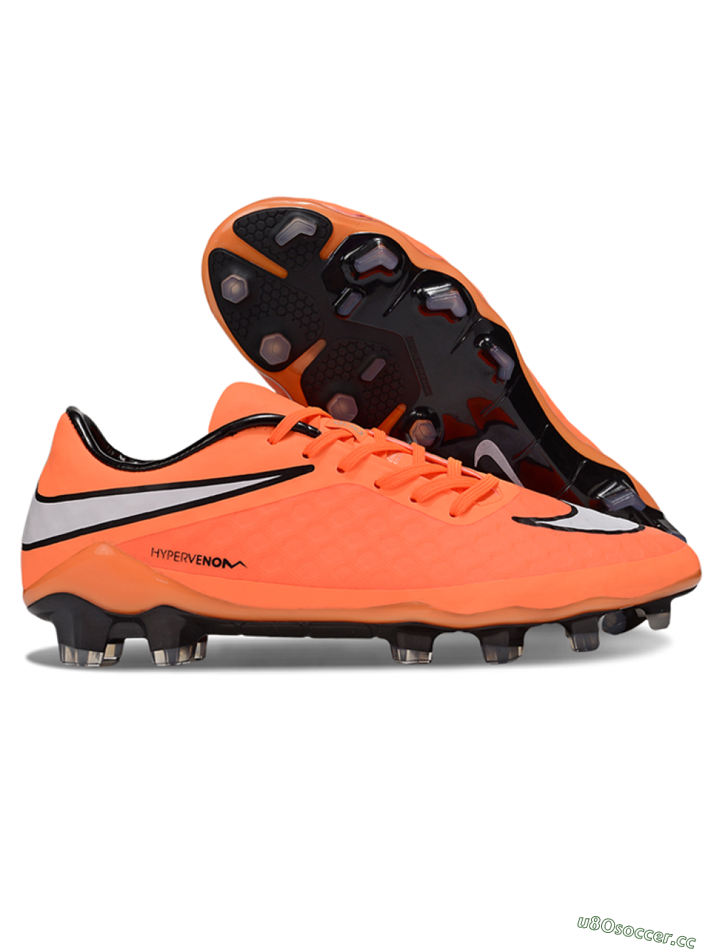 Men's Nike Hypervenom Phantom FG Firm Ground Low-Tops Football Boots - Red/White/Black 2