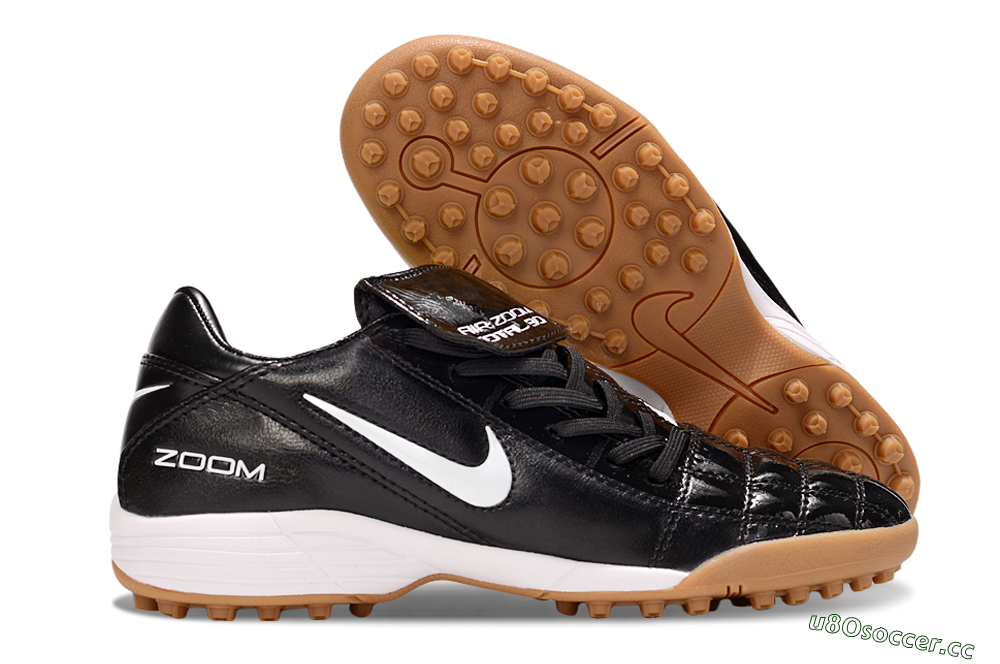 Men's Nike Air Zoom Total 90 III TF Artificial Turf Low-Tops Football Shoes - Black/White 2