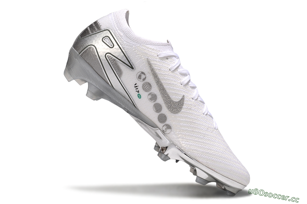 Unisex Nike Air Zoom Mercurial Vapor 16 Elite FG Firm Ground Low-Tops Football Boots - White/Silver/Black 4