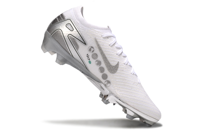 Unisex Nike Air Zoom Mercurial Vapor 16 Elite FG Firm Ground Low-Tops Football Boots - White/Silver/Black