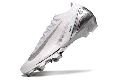 Unisex Nike Air Zoom Mercurial Vapor 16 Elite FG Firm Ground Low-Tops Football Boots - White/Silver/Black