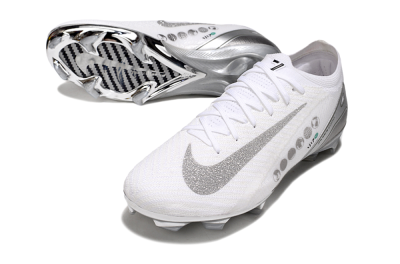 Unisex Nike Air Zoom Mercurial Vapor 16 Elite FG Firm Ground Low-Tops Football Boots - White/Silver/Black