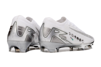 Unisex Nike Air Zoom Mercurial Vapor 16 Elite FG Firm Ground Low-Tops Football Boots - White/Silver/Black